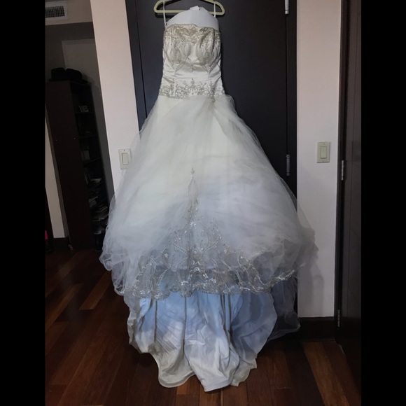 Lazaro tulle Swarovski A line wedding gown - Picture 5 of 8